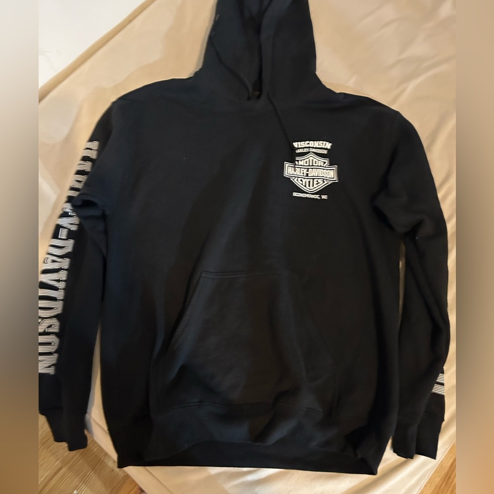 Harley Davidson Hoodie Biker Angel Skull With Wings